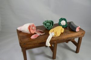 Commissioned Tudor Table with Food