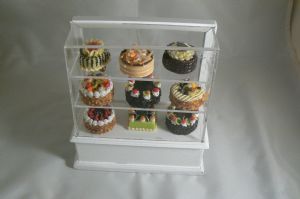 White Cake Shop Display Counter