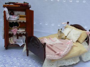 Dressed Bed and Wardrobe