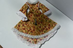 Handmade Tudor Dress - Gold Floral