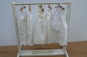 Handmade Christening Gowns on Rail