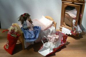 12th Scale Miniature Dressed  Bedroom - Emily's Christmas